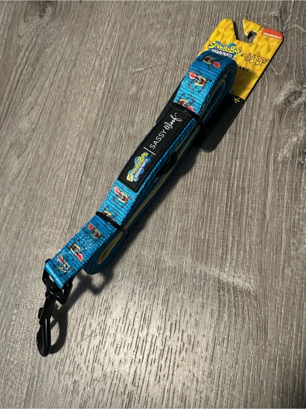 Sassy Woof SpongeBob Blue Dog Leash